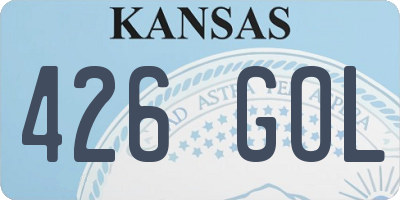 KS license plate 426GOL