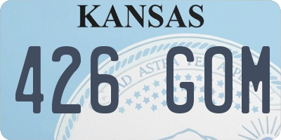 KS license plate 426GOM