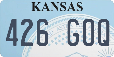 KS license plate 426GOQ