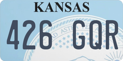 KS license plate 426GQR