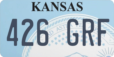 KS license plate 426GRF