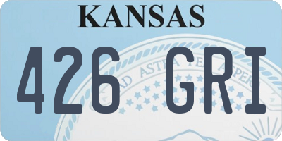 KS license plate 426GRI