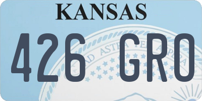 KS license plate 426GRO