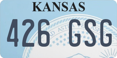 KS license plate 426GSG