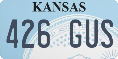 KS license plate 426GUS