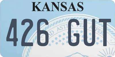 KS license plate 426GUT