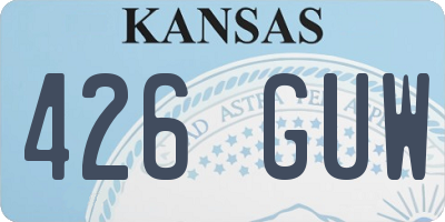 KS license plate 426GUW