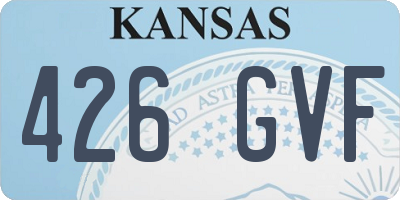 KS license plate 426GVF