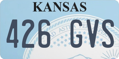 KS license plate 426GVS