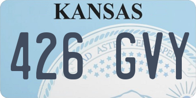 KS license plate 426GVY