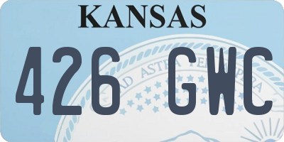 KS license plate 426GWC