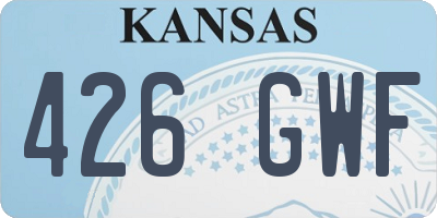 KS license plate 426GWF