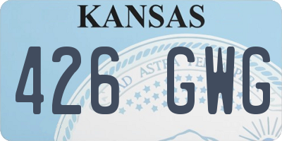 KS license plate 426GWG