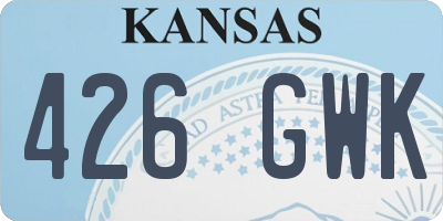 KS license plate 426GWK
