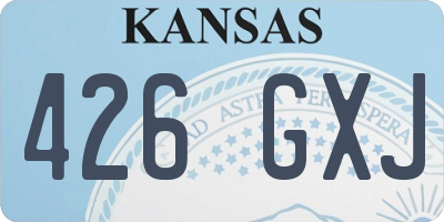 KS license plate 426GXJ