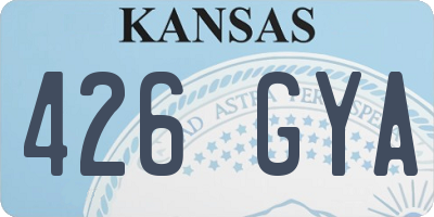 KS license plate 426GYA
