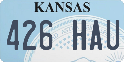 KS license plate 426HAU