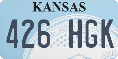 KS license plate 426HGK