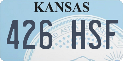 KS license plate 426HSF