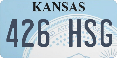 KS license plate 426HSG
