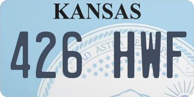 KS license plate 426HWF