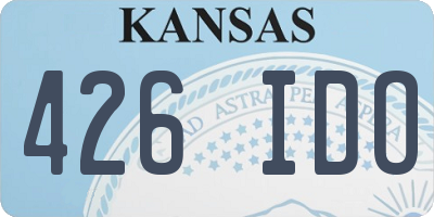 KS license plate 426IDO