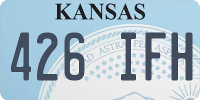 KS license plate 426IFH