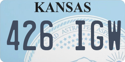 KS license plate 426IGW