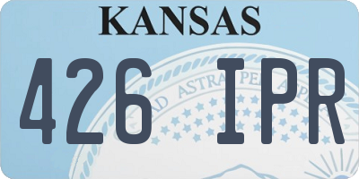 KS license plate 426IPR