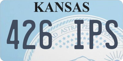 KS license plate 426IPS