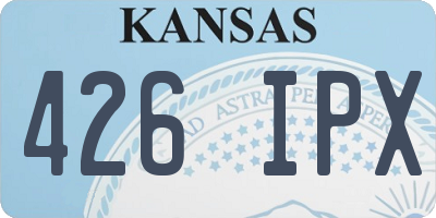 KS license plate 426IPX