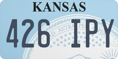KS license plate 426IPY