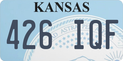 KS license plate 426IQF