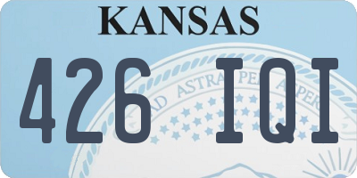 KS license plate 426IQI