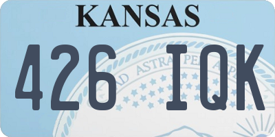 KS license plate 426IQK
