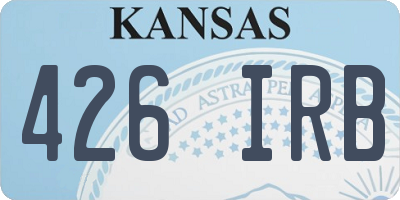 KS license plate 426IRB