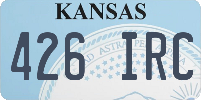 KS license plate 426IRC
