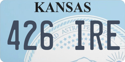 KS license plate 426IRE