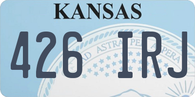 KS license plate 426IRJ