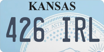 KS license plate 426IRL