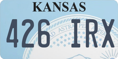 KS license plate 426IRX