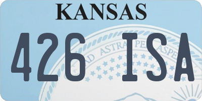 KS license plate 426ISA