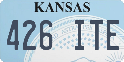 KS license plate 426ITE