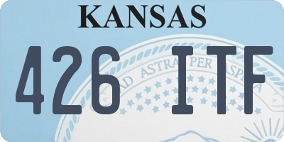 KS license plate 426ITF