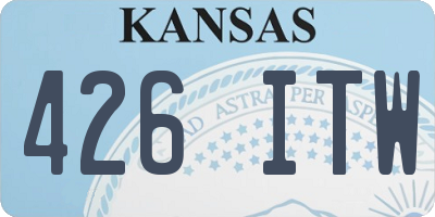 KS license plate 426ITW