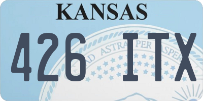 KS license plate 426ITX