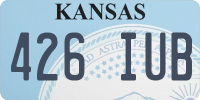 KS license plate 426IUB