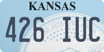 KS license plate 426IUC