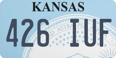 KS license plate 426IUF