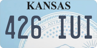 KS license plate 426IUI